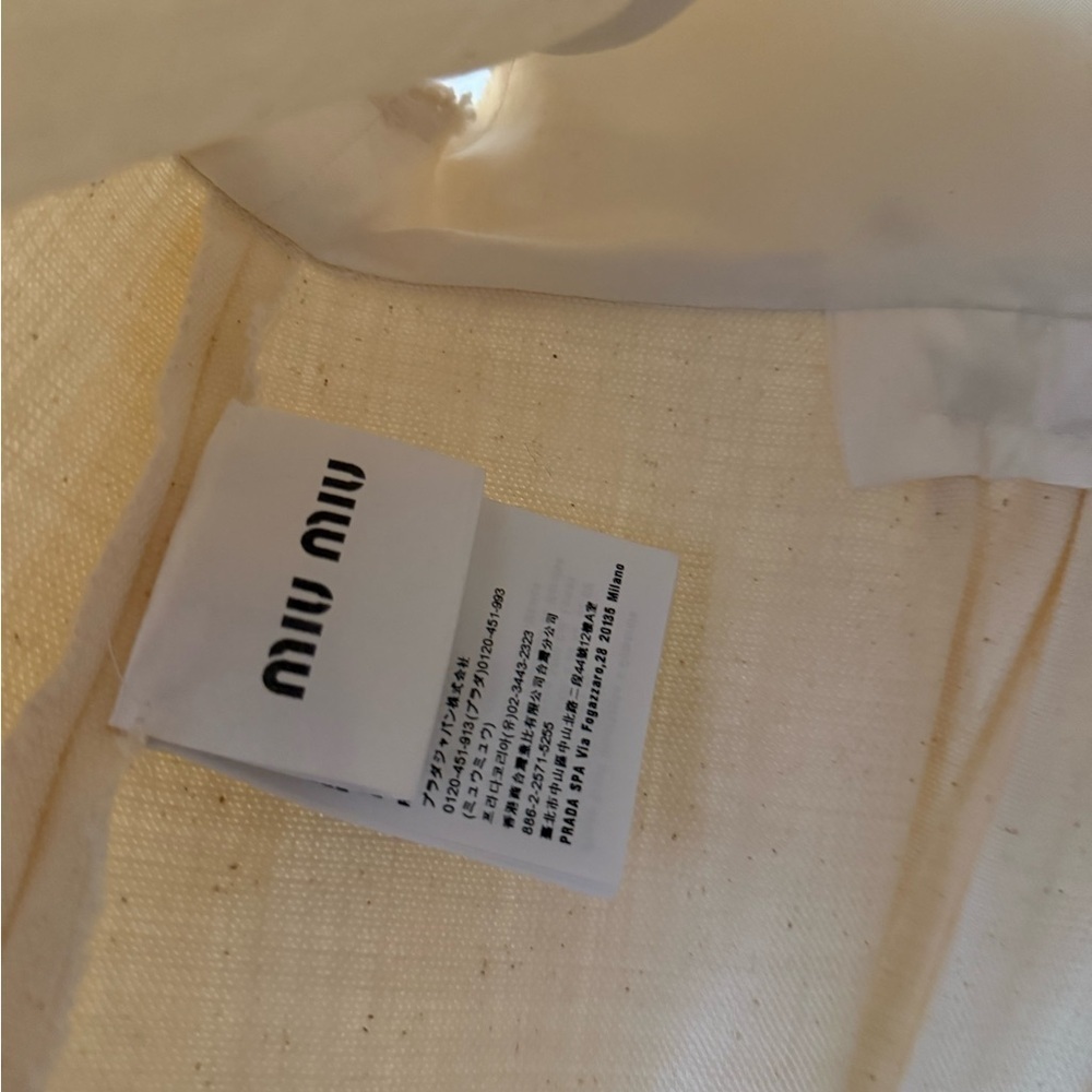 Miu Miu Cream Cropped Top - Picture 5 of 5